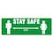 Signmission Stay Safe 6 Feet Non-Slip Floor Graphic, 18in Vinyl Decal, 16" x 16", FD-R-16-99978 FD-R-16-99978 - alternate 1